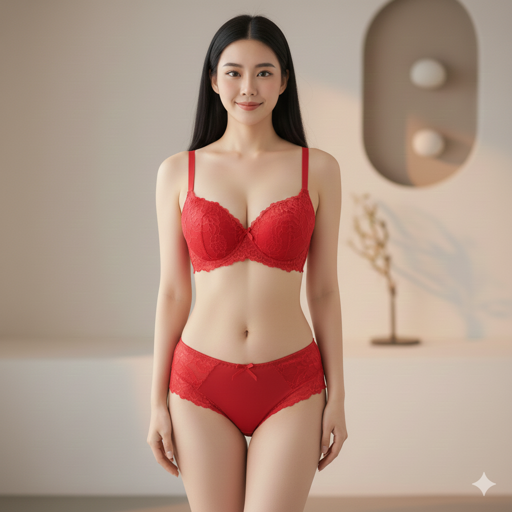 2-Piece Sexy Multi-Color Lingerie Set – Women’s Floral Push-Up Bra & Panty Set (A2155)