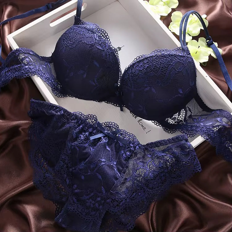European Style Sexy Bra & Panty Lingerie Set – Push-Up, Lace, and Ultimate Comfort
