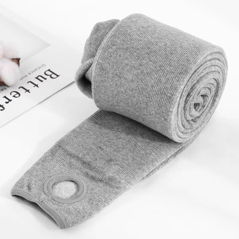 Women’s Fall & Winter Ribbed Thermal Leggings – Thick Fleece-Lined, High-Waist Seamless Pants with Vertical Stripe Design