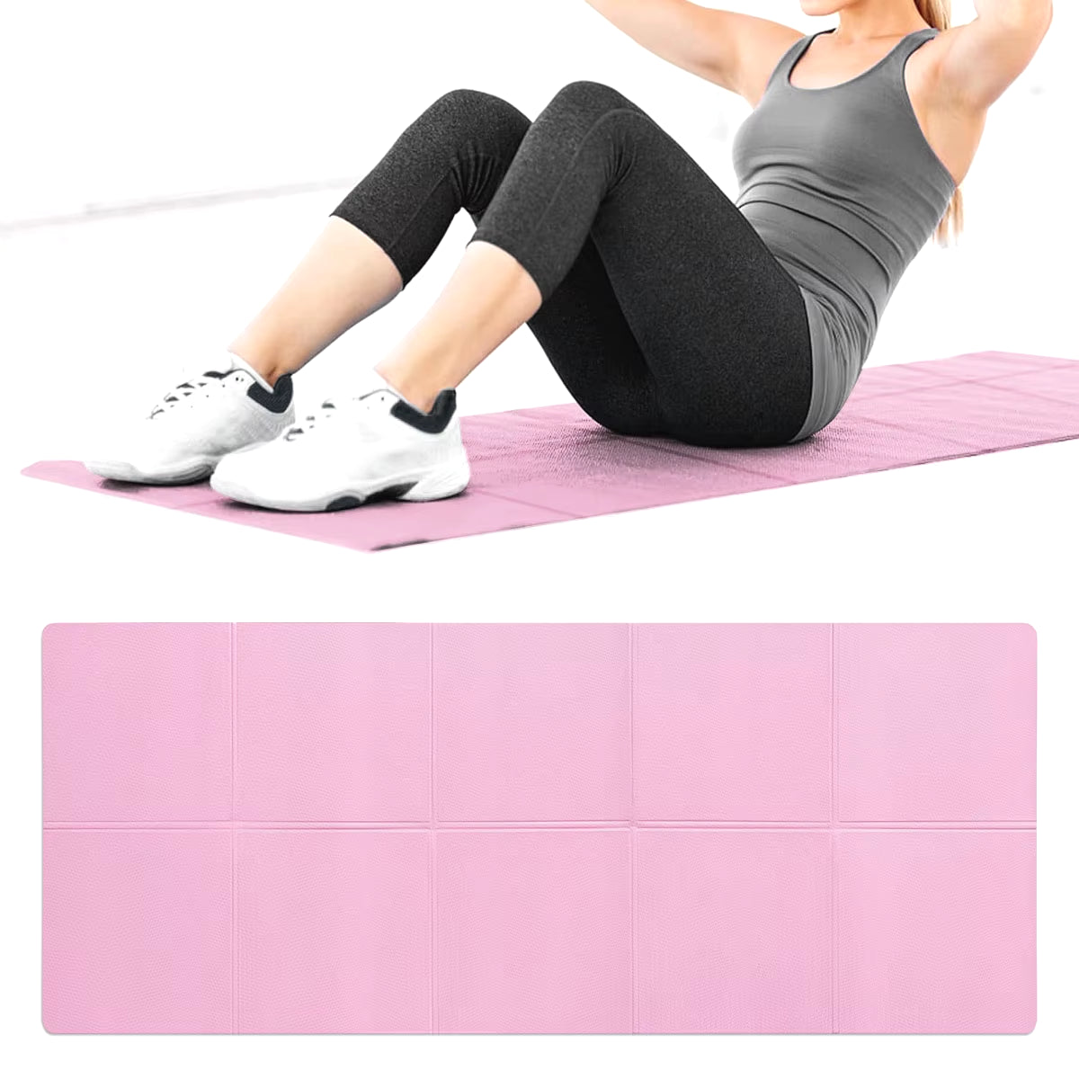 4mm Thick EVA Anti-Slip Yoga Mat – Fitness Exercise Mat for Yoga, Pilates, Stretching & Gym Workouts