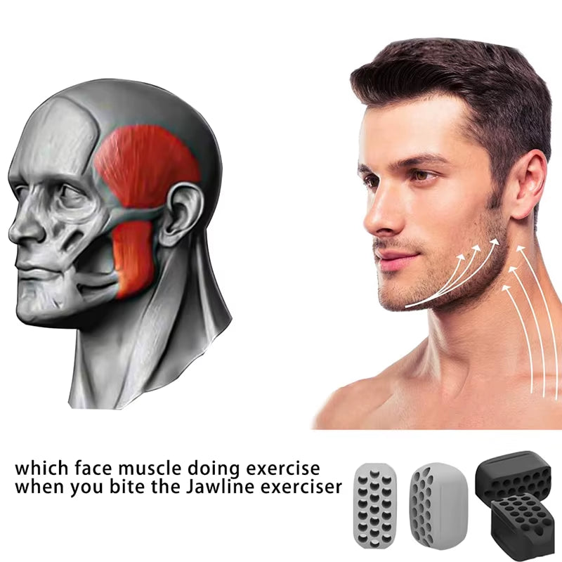Silicone Jaw Exerciser & Facial Toner – Jawline Fitness Ball for Neck Toning, Double Chin Reduction & Facial Workout