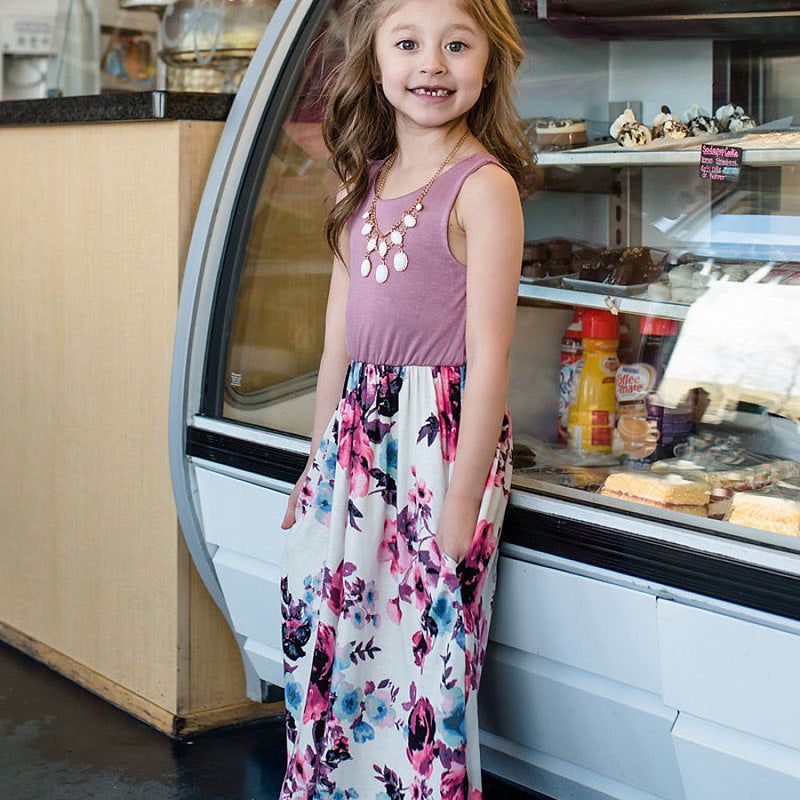 Printed Floral Maxi Dress for Women – Elegant Long Sleeve Chiffon Dress