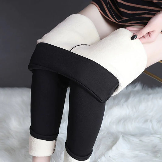 Premium Winter Leggings Warm Thick High Stretch Lamb Cashmere Leggings Skinny Fitness Woman Pants