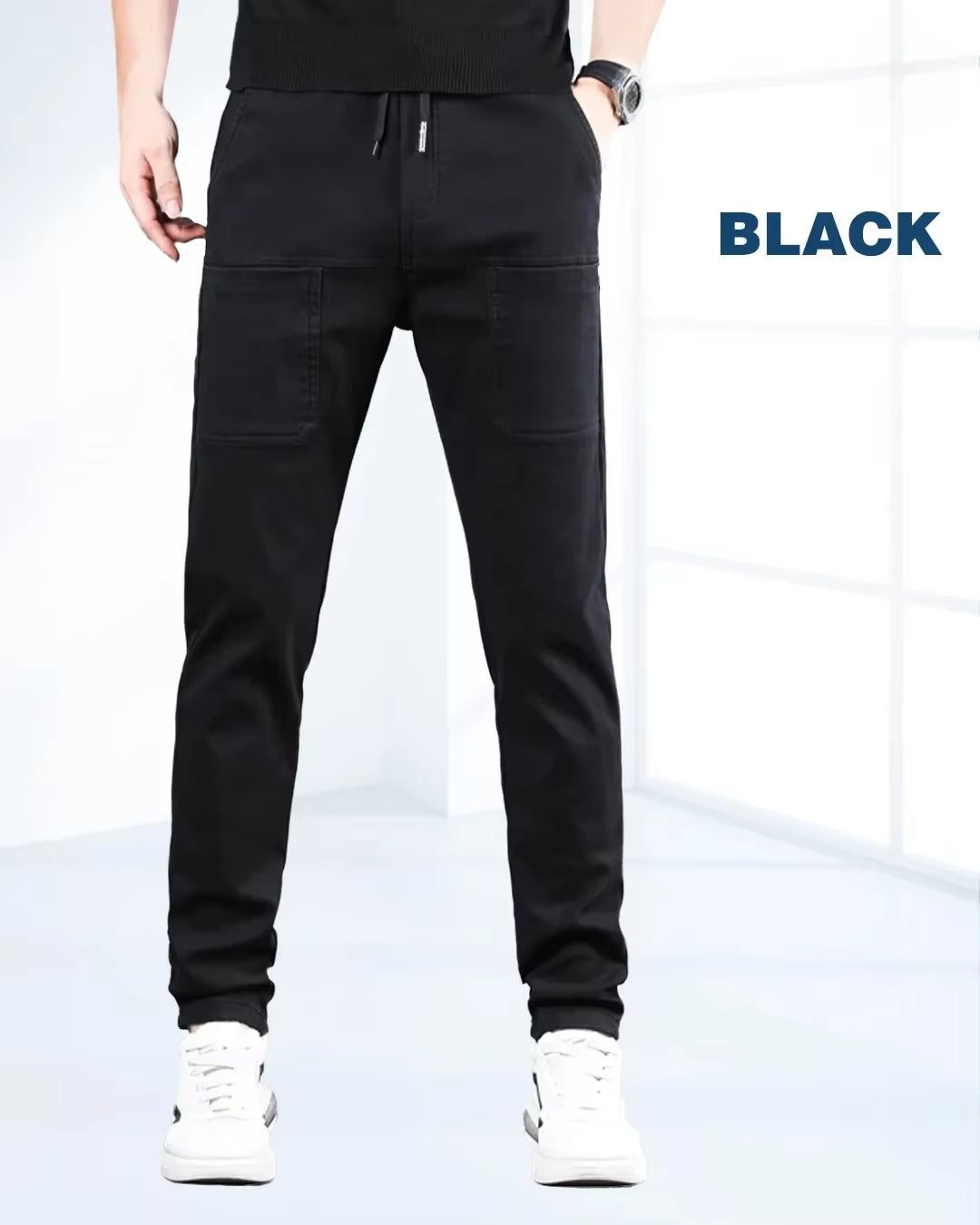 Multi-Pocket Durable Cargo Pants  Waterproof High Elastic