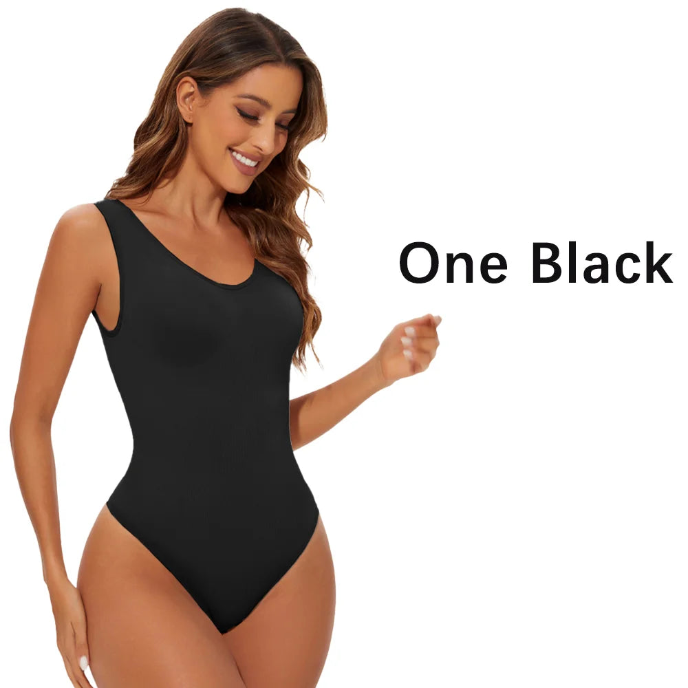 Seamless Body Control Shapewear Bodysuit – Thong Body Shaper for Women