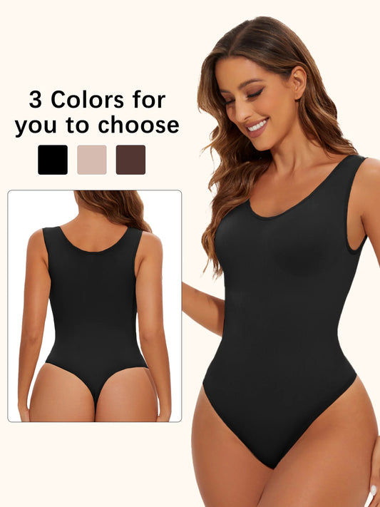 Seamless Body Control Shapewear Bodysuit – Thong Body Shaper for Women