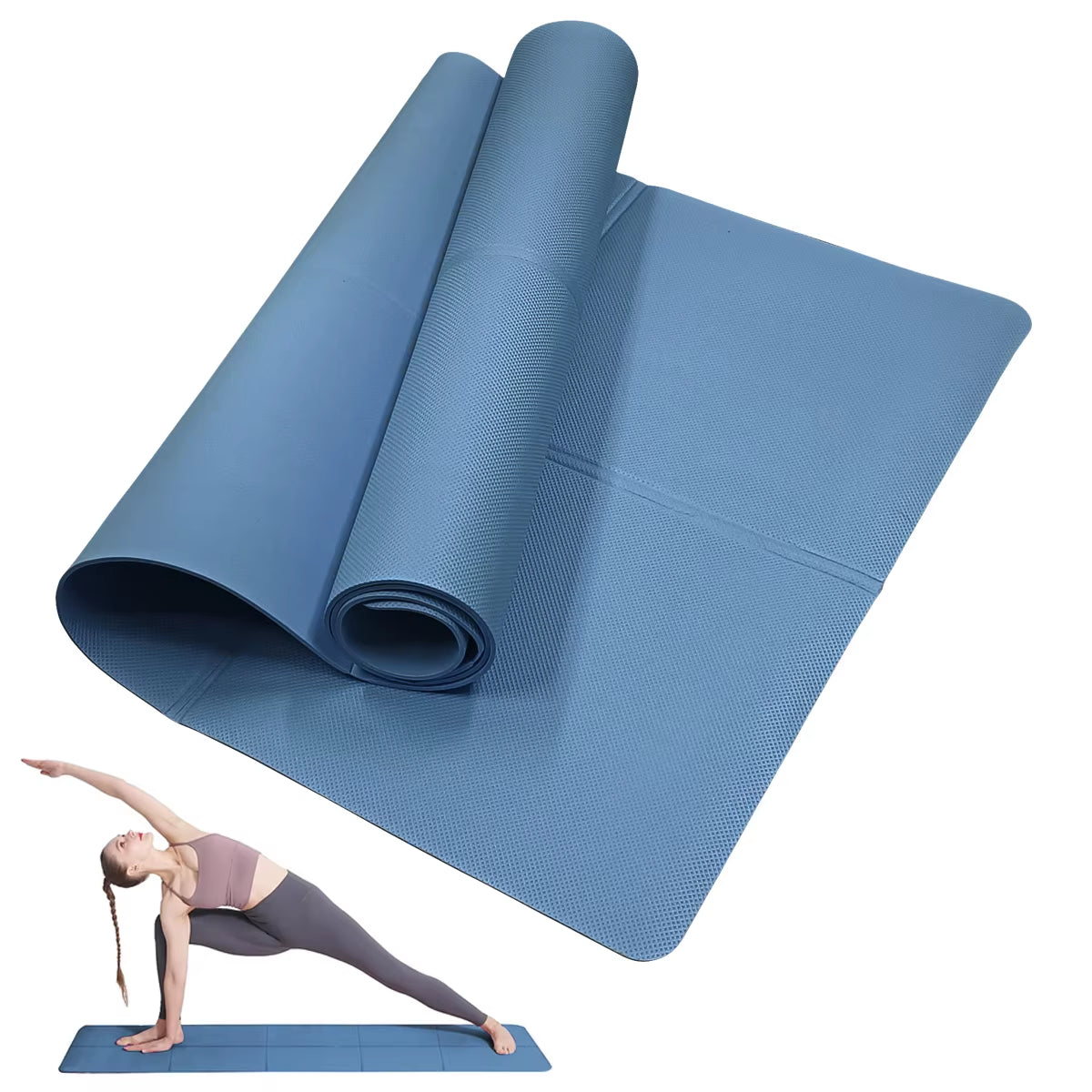 4mm Thick EVA Anti-Slip Yoga Mat – Fitness Exercise Mat for Yoga, Pilates, Stretching & Gym Workouts