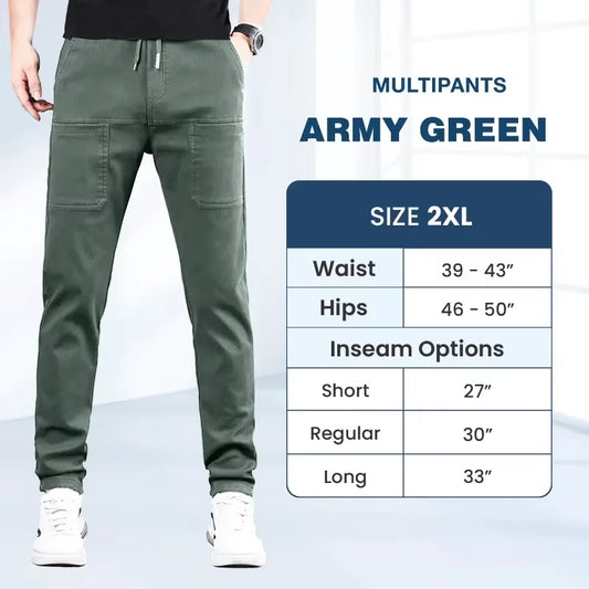 Multi-Pocket Durable Cargo Pants  Waterproof High Elastic